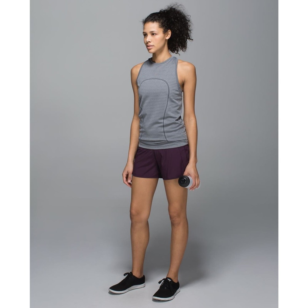 Lululemon Run Times Short 4 Way Stretch 4" Star Crushed Black Cherry Size 4 - Picture 10 of 16